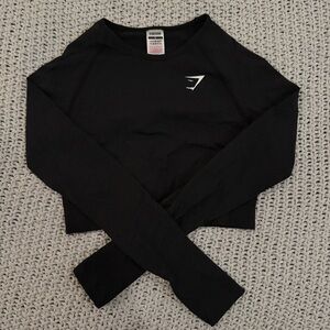 Gymshark Black Long Sleeve Crop Top